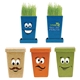 a group of seed cartoon expression planter, 1- pack planter, full color digital