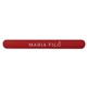 a red custom silicone slap bracelets