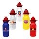 a group of 20 oz value cycle bottle with fireman helmet pushn pull cap, full color digital
