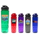 aerial view a group of 24 oz poly - saver pet bottle with flip top cap, full color digital, image 1 of 13