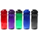 aerial view a group of 18 oz poly - saver pet bottle with flip top cap, full color digital, image 2 of 13