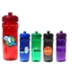 aerial view a group of 18 oz poly - saver pet bottle with push n pull cap, full color digital, image 1 of 14