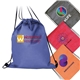 a group of criss cross nw drawstring backpack, full color digital