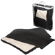 aerial view a black micro mink sherpa blanket, image 1 of 3