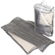 aerial view a grey micro mink sherpa blanket, image 1 of 3
