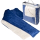 aerial view a reflex-blue micro mink sherpa blanket, image 1 of 3