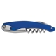 aerial view a translucent blue compact and durable wine corkscrew, image 1 of 2