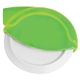 aerial view a translucent lime smart n cool plastic pizza cutter, image 1 of 2