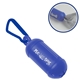 aerial view a blue caribiner 2 bag dispenser, image 1 of 2