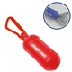 aerial view a red caribiner 2 bag dispenser, image 1 of 2