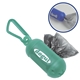 aerial view a translucent aqua caribiner 2 bag dispenser, image 1 of 2