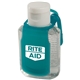 aerial view a translucent aqua 2 oz protect(tm) hand sanitizer w / caddy, image 1 of 2