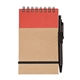 aerial view a red pocket note jotter notebook pen 3 x 5, image 1 of 3