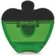 a translucent green apple shaped magnetic clip