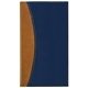 aerial view a navy-tan normandy 2 tone soft vinyl weekly planner w / map / 2 color insert, image 1 of 4