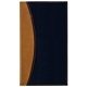 aerial view a black-tan normandy 2 tone soft vinyl weekly planner w / map / 2 color insert, image 1 of 3