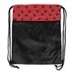 a red/black paw print drawstring backpack