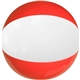 aerial view a red & white 16 two - toned beach ball, image 1 of 2
