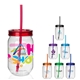 a group of fiesta mason jar tumbler - 22 oz