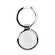 aerial view a silver color me round split - ring keychain in 4- color epoxy dome, image 1 of 2