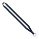 aerial view a navy 1/2 polyester lanyard with sewn metal split - ring, image 1 of 2