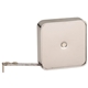 aerial view a chrome 6 convenient chrome metal tape measure, image 1 of 3