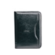 aerial view a black deluxe executive vintage leather padfolio, image 1 of 3