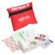 aerial view a red pocket first aid kit, image 1 of 2