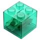 aerial view a green money stack coin bank, image 1 of 2