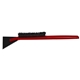 aerial view a black blade & red handle deluxe snowbrush ice scraper, image 1 of 2