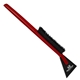 a black blade & red handle deluxe snowbrush ice scraper