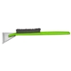 aerial view a clear blade & lime green handle deluxe snowbrush ice scraper, image 1 of 2
