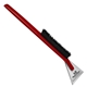a clear blade & red handle deluxe snowbrush ice scraper