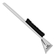 aerial view a clear blade & white handle deluxe snowbrush ice scraper, image 1 of 2