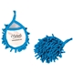 a blue frizzy finger duster