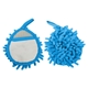 aerial view a blue frizzy finger duster, image 1 of 2