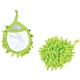 a lime green frizzy finger duster