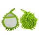 aerial view a lime green frizzy finger duster, image 1 of 3