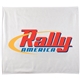 aerial view a white 15 x 18 poly blend rally towel, image 1 of 2