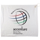 aerial view a white 15 x 18 polyester blend white golf towel, image 1 of 2