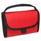 aerial view a red foldable lunch bag, image 1 of 4