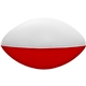 a red & white 7 2- toned foam football