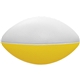 a yellow & white 7 2- toned foam football