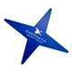 a blue star shaped abs plastic magnet