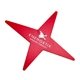 a red star shaped abs plastic magnet