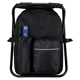 aerial view a black black polyester zippered cooler bag chair, image 1 of 9