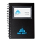 aerial view a black cambridge card holder notebook, image 1 of 4