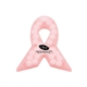 aerial view a translucent pink ribbon shaped credit card mints, image 1 of 2