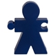 aerial view a blue solidarity figure stress reliever, image 1 of 2