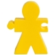 aerial view a yellow solidarity figure stress reliever, image 1 of 2